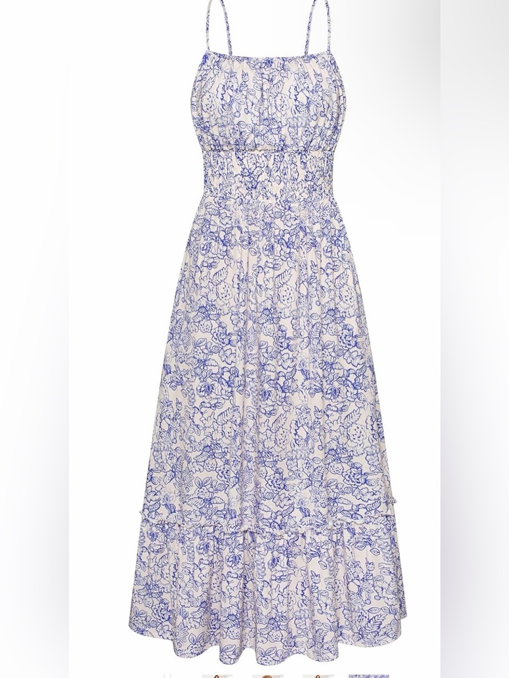GRACE KARIN Women's Summer Floral Boho Dress Square Neck Strapped